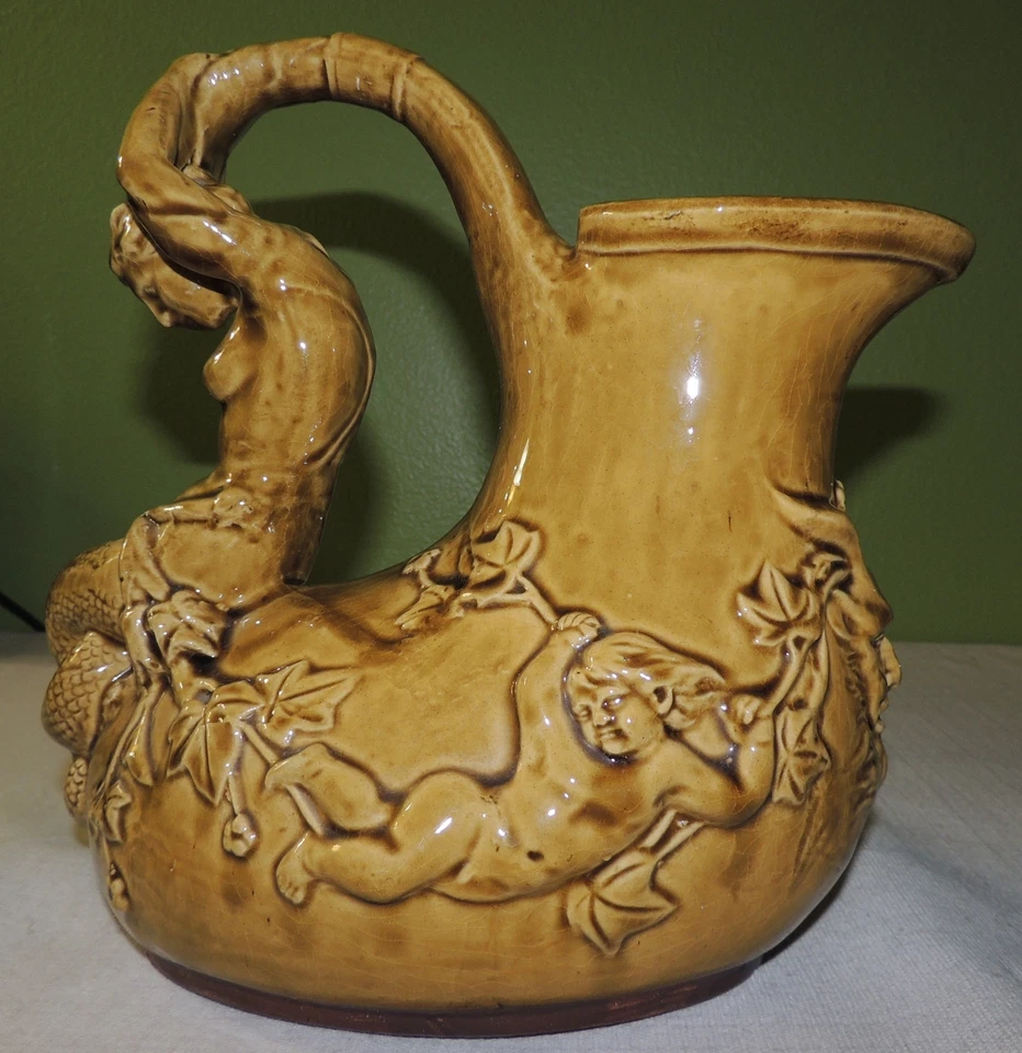 Jarrón de cerámica china Shiwan Shi Wan Ware pieza decorativa. Foto 4 de 4