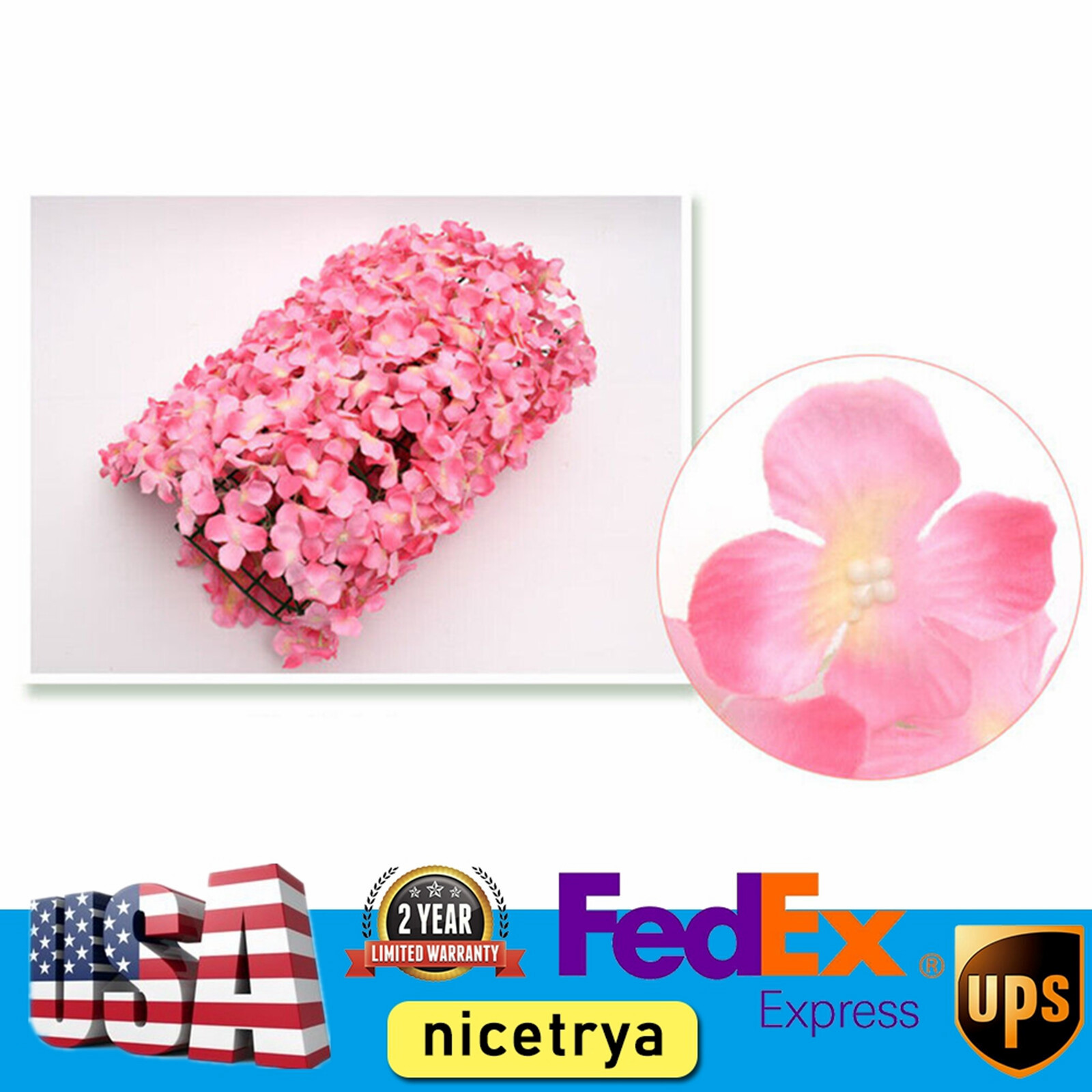 10PCS Artificial Flower Wall Panel Silk Rose Flowers Mat Wedding Backdrop Decor