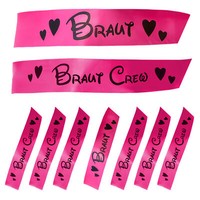 Braut + Braut Crew SchäRpe Hochzeit Junggesellinnenabschied Jga Pink