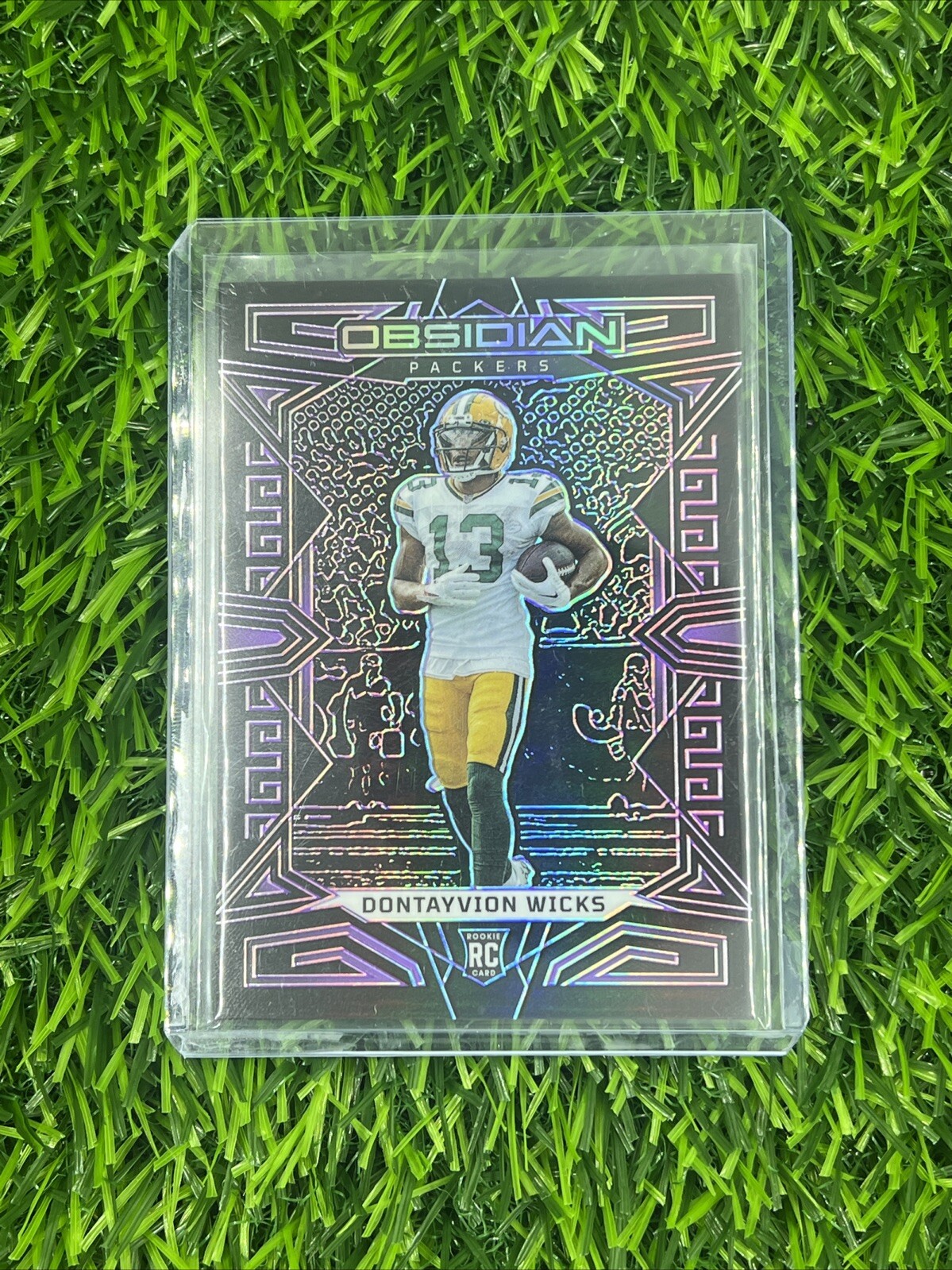 2023 Obsidian Dontayvion Wicks Purple Electric Etch /75 #138 Rookie RC