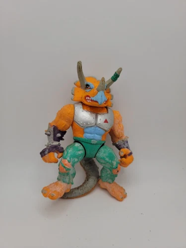 Vintage 1990 TMNT Triceraton 5” Figure Teenage Mutant Ninja Turtles