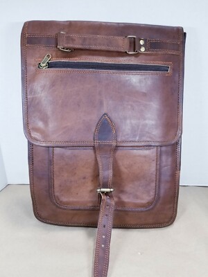 Classy Leather Bag Mahi Leather Laptop Backpack Brown 16
