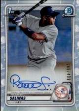2020 Bowman Chrome Prospect Autographs Refractors Raimfer Salinas 145/499