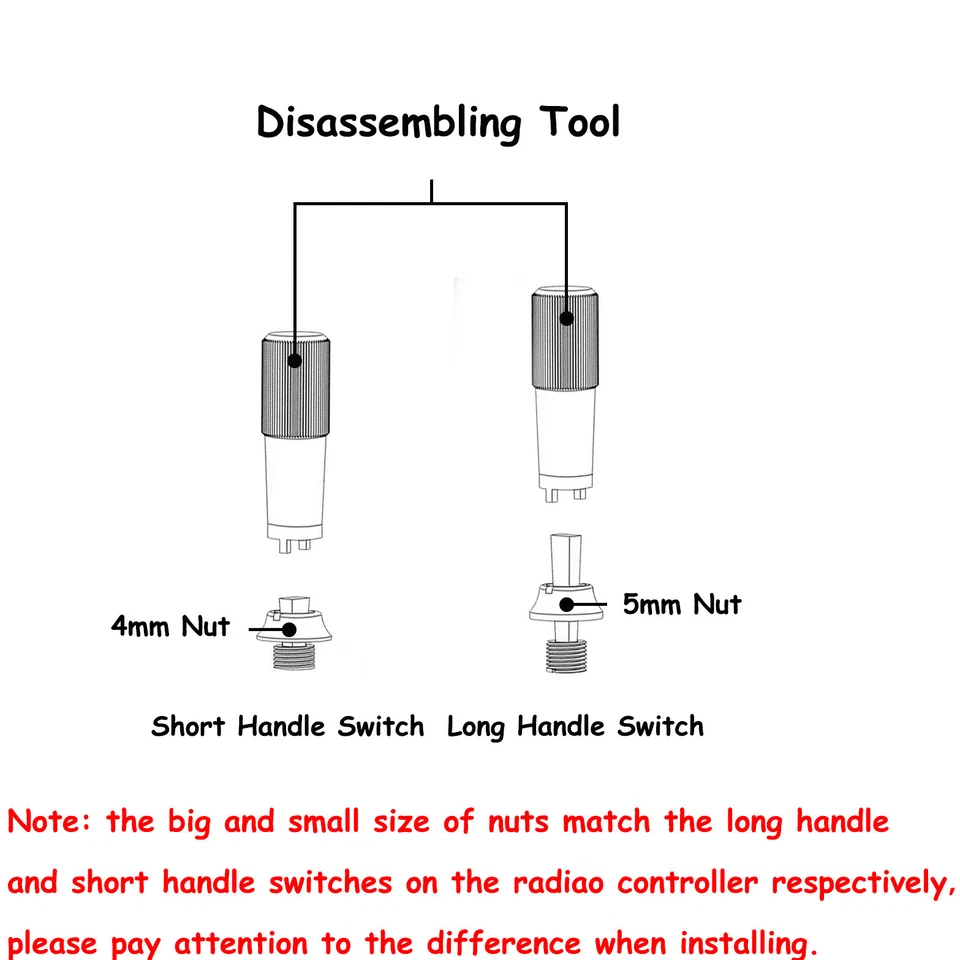 12Pcs Color Switch Nuts With Disassembling Tool For FUTABA Radio Controller Foto 2 de 2