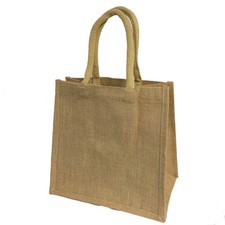 Jute Hessian Shopping Crafting Gift Bags (natural) 30 x 30 x 20cm (10 bags)