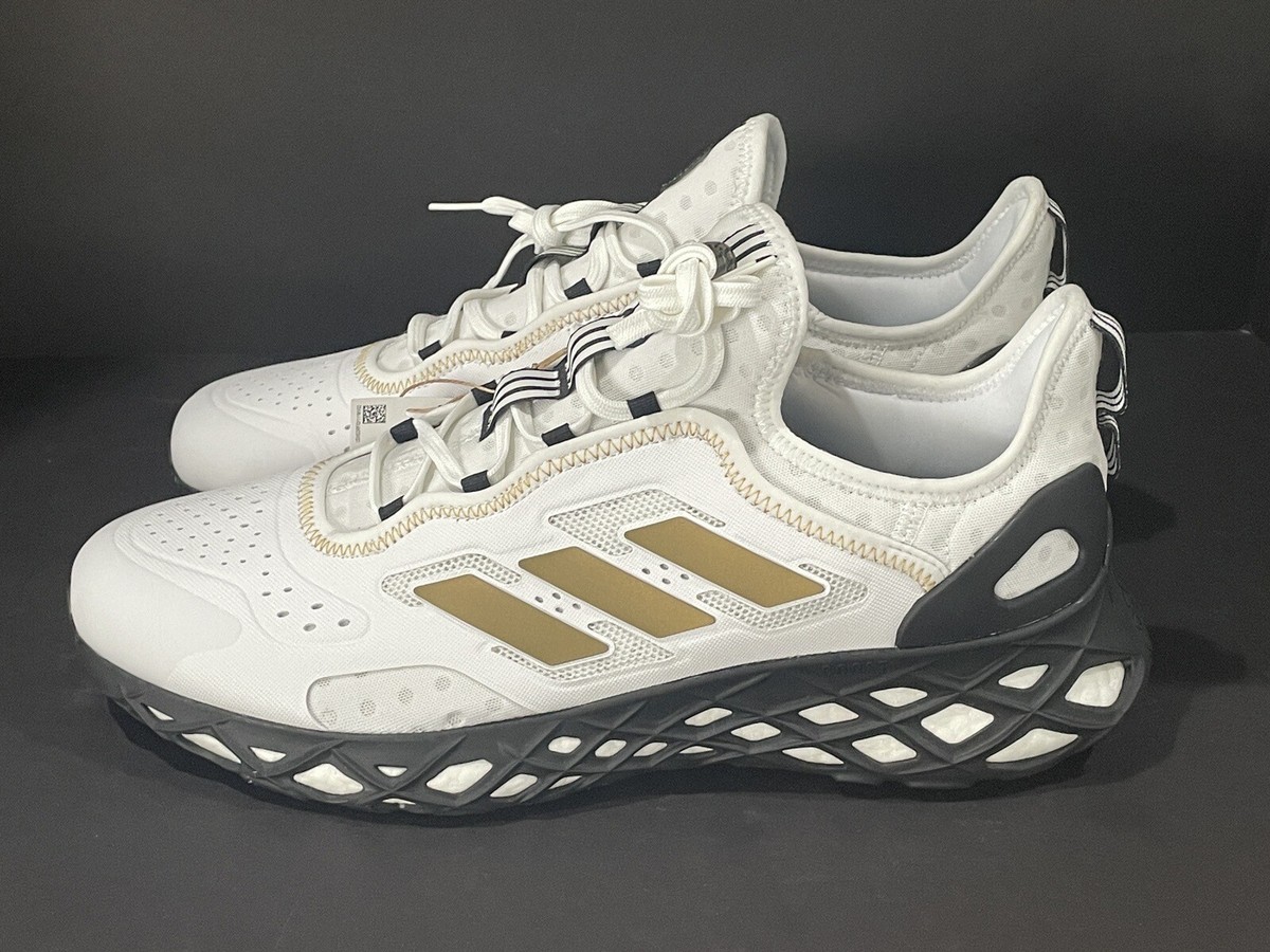 Adidas Web Boost Mid/White Gold/Black Running Shoes NWT Adidas Web Boost Mid/White Gold/Black Running Shoes NWT