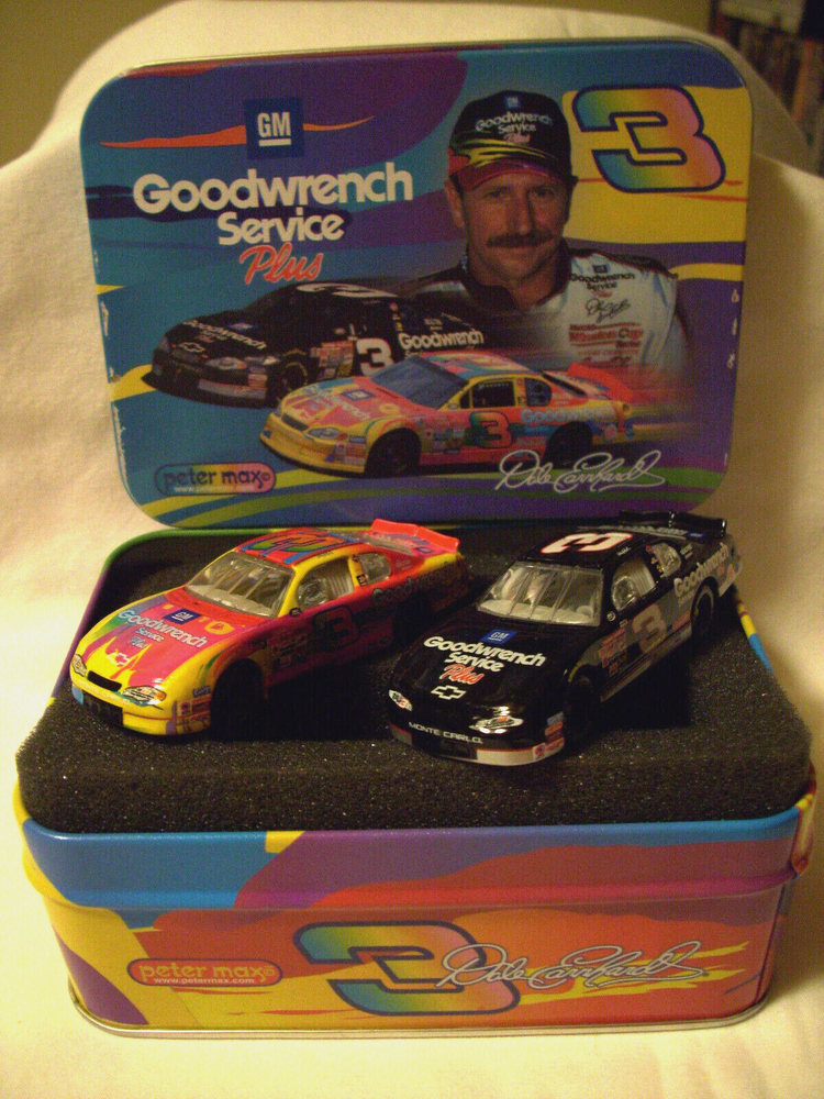 2 CAR SET IN TIN 2000 DALE EARNHARDT 1/64 PETER MAX GMGW ACTION