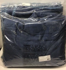 The Company Store Legends Hotel Relaxed Linen Quilt FULL/QUEEN Denim Blue