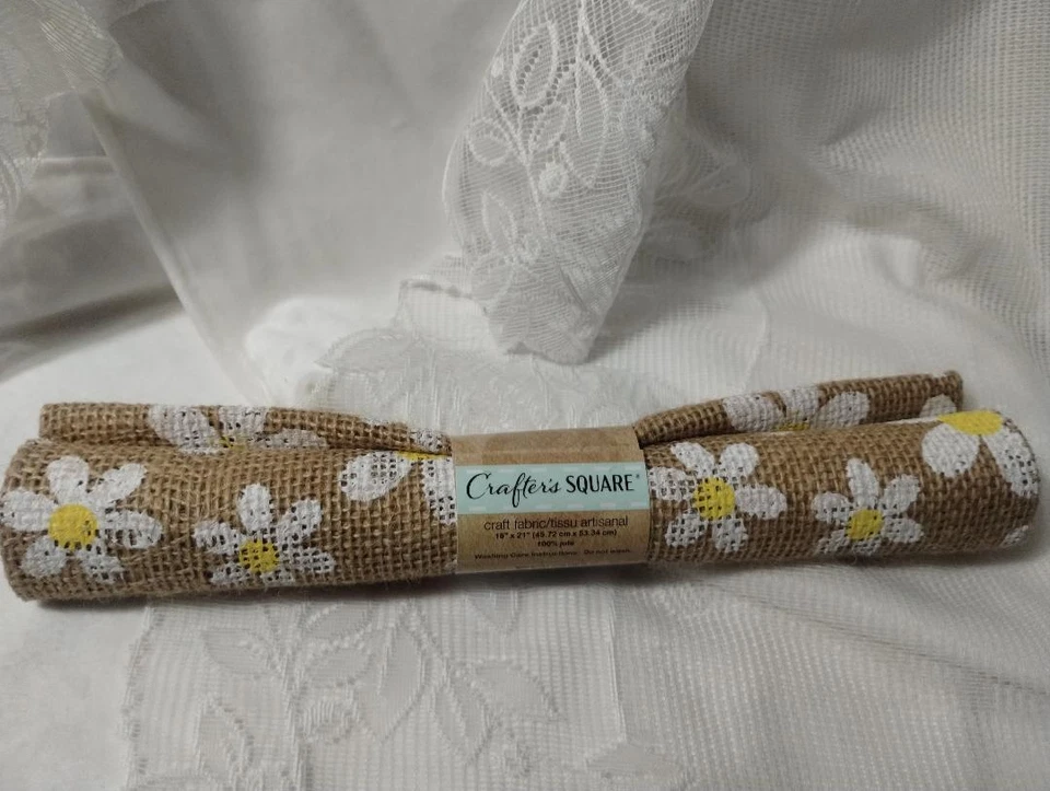 NEW Crafter Square 100% JUTE BURLAP BUMBLEBEE HIVE DAISY SUNFLOWER diy YOU PICK - Image 4 of 4