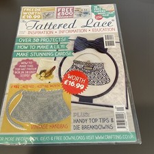 The Tattered Lace Crafting Magazine 29 W/Vintage Handbag Die  16 Papers New Se