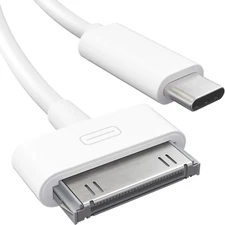 30-Pin to USB C Adapter Cable for Iphone, Ipad, Ipod – 3Ft (Next-Generation Data