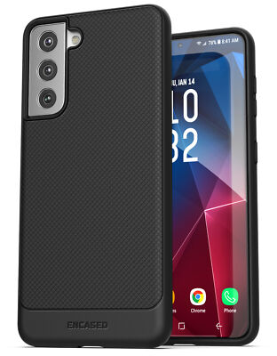 For Samsung Galaxy S21 Thin Case, Slim Flexible Grip Phone Cover (Black)