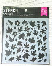 Hero Arts Stencil Square "FALL LEAVES" 6 x 6 NEW Unused SA175 Made in the USA
