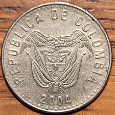 2004 Columbia  50 Pesos  Coin   N340