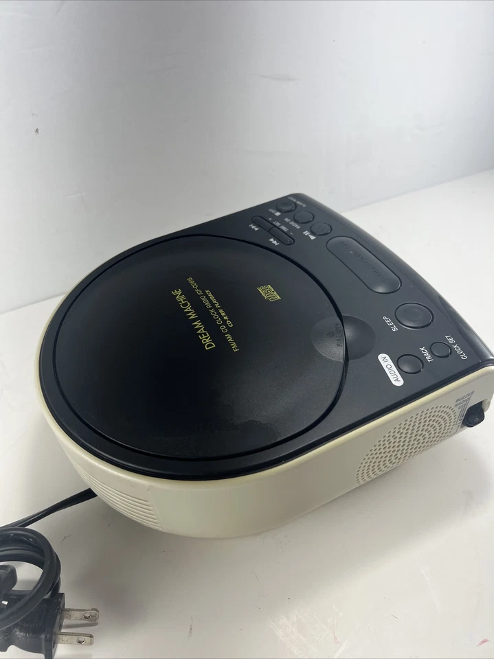 Sony Dream Machine ICF-CD815 AM/FM Radio CD Player Dual Alarm Clock w/ AUX Input - Image 4 of 4