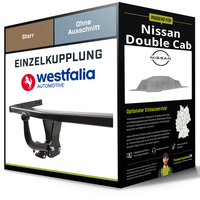 Starre AnhäNgerkupplung FüR Nissan Double Cab 2002-2005 Typ MD22 Westfalia NEU