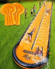 32ft Slip Water and Slide for Kids Adults, Extra Long Backyard Water Slide wi US