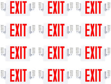 Sunco 12 Pack Exit Signs with Emergency Lights, Two Adjustable LED Lights with B