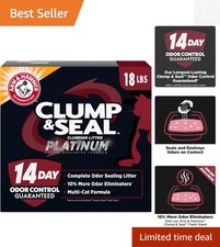 18lb Clump  Seal Platinum Cat Litter: Complete Odor-Sealing  Baking Soda Power