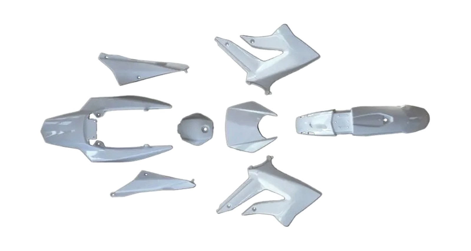 Kit plastique blanc Derbi Senda III 2011 carénages ABS moto