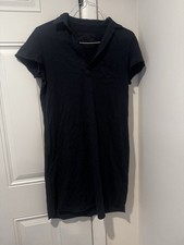 Frank & Eileen Women’s Black Polo Shirt Dress Short Sleeves The Lab Sz S