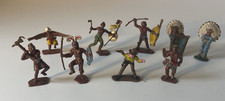 Vintage Plastic Figures Marx MPC Native American Indians Indian Hong Kong