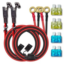 BFXM 2 Pcs 10AWG 2FT SAE Connector Extension Cables with 15& 20A 10awg2ft*2 
