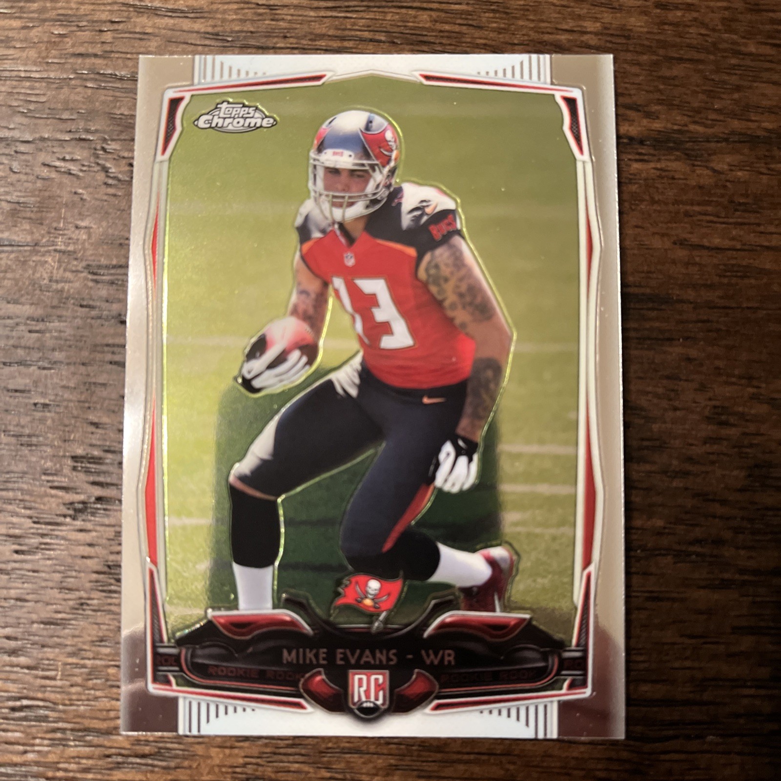 2014 Topps Chrome - Mike Evans #185 Ball in Right Arm (RC) Tampa Bay Buccaneers