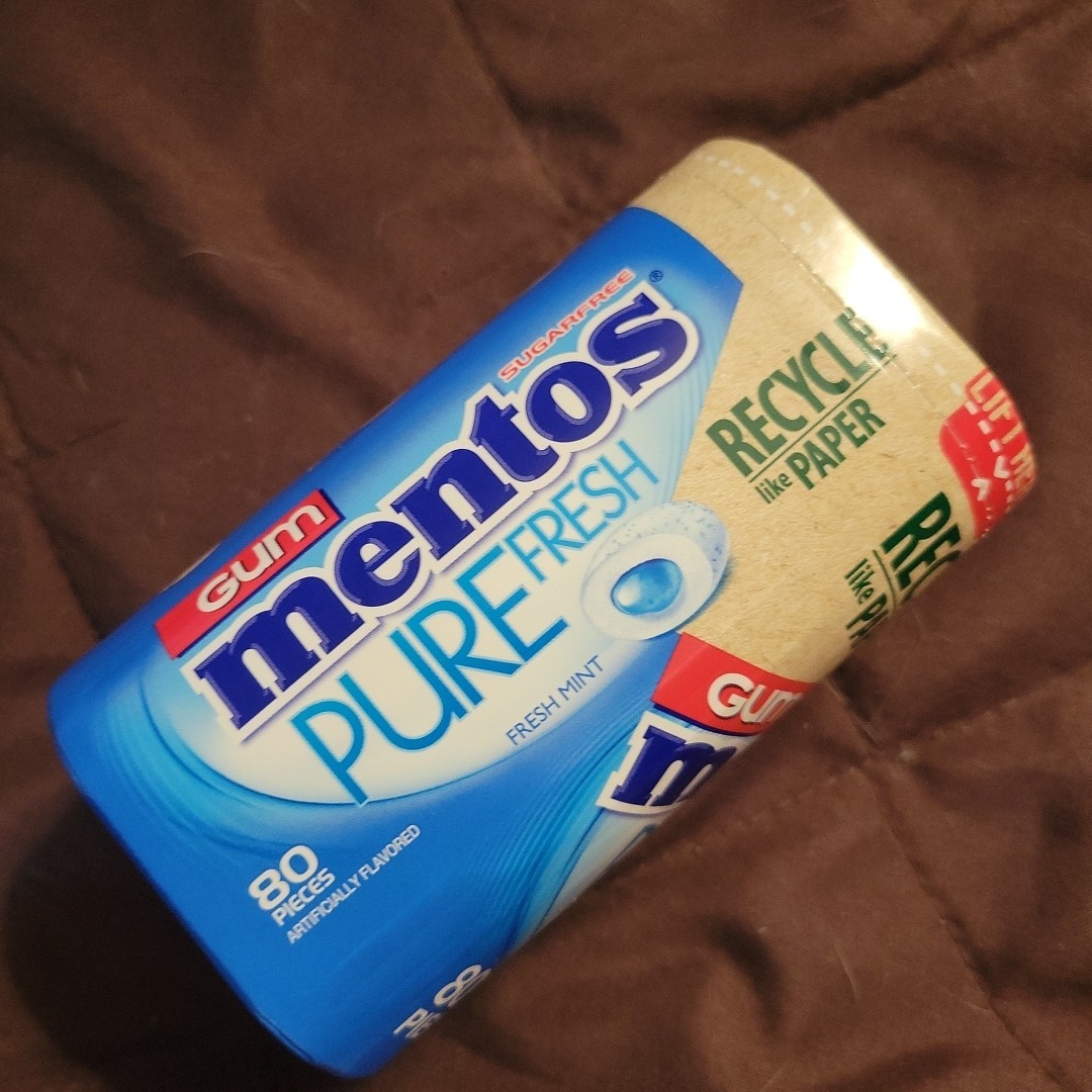  Mentos Pure Fresh MINT Chewing Gum 80 Pc *Expires 5/27 BLUE Pkg ♻️ Paper Box!
