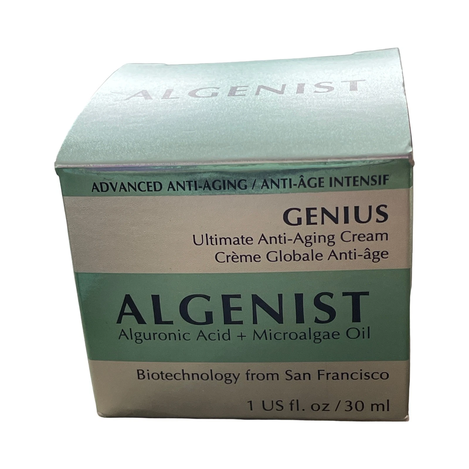 Anti-Aging Cream Algenist Genius Alguronic Acid and Microalgae Oil 1oz/30ml NIB