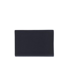 Hermès Calvi Verso Wallet Navy Epsom Calfskin Slim Scratch-Resistant