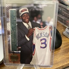 1996-97 Topps Stadium Club Allen Iverson #SM15 Shining Moments Rookie Card RC. rookie card picture
