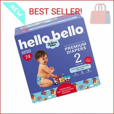 Hello Bello Dr. Seuss Babies Premium Diapers, Size 2, 74 Count: Softness & Prote 0.40 per diaper