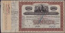 CHARLES EDISON - STOCK CERTIFICATE SIGNED 10/13/1926