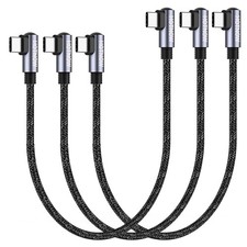 USB C to C Cable Right Angle 1ft 1FT 1FT 1FT, Black Both Angle 