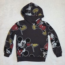 Disney Junior Mickey Mouse Hoodie Toddler Boys Size 5T Black Fleece Pullover