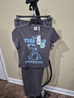 Adidas ESS Women's Wide Leg Pants Gray W/ Matching Tee Size M