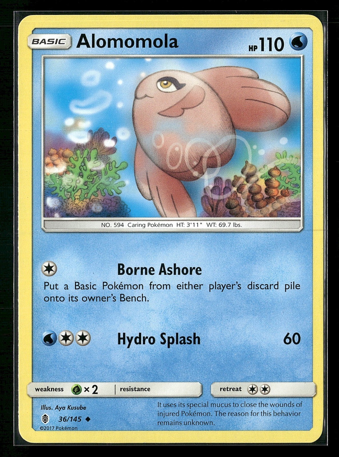 Alomomola 36/145 Uncommon Pokemon SM - Guardians Rising NM