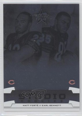 2008 Leaf Rookies & Stars Studio Combos /1000 Matt Forte Earl Bennett #SRC-4 0f6
