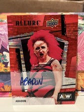 2022 Upper Deck AEW Allure Autograph Abadon Red Rainbow