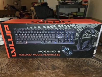 LVL Up Pro Gaming Mouse Keyboard and Headset Bundle . New In Box