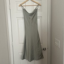 Show Me Your Mumu Maxi Dress Women’s Size Small Moss Green Luxe Satin Bridesmaid