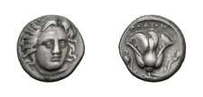 ISLANDS off CARIA, Rhodos. Rhodes. Circa 316-305 BC. AR Didrachm (19mm, 6.53 g,