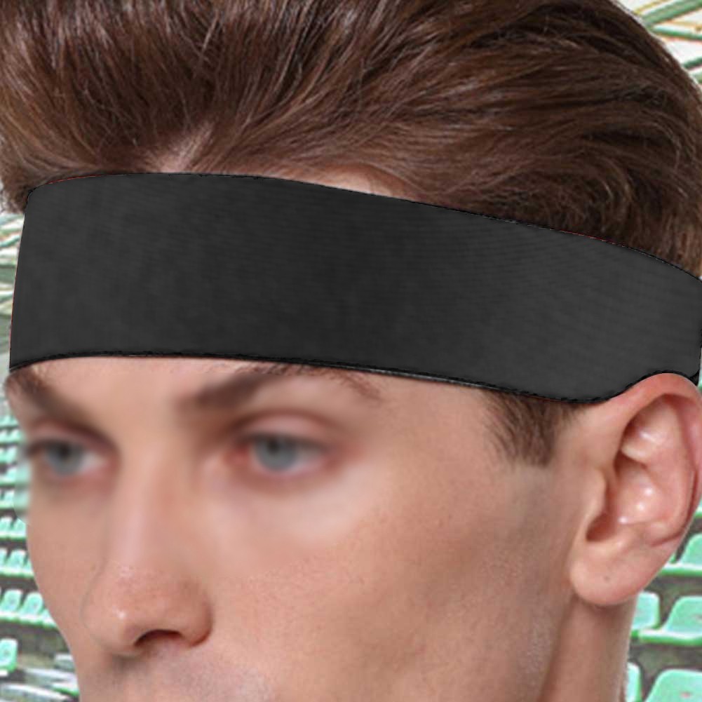 (black)Nylon Sport Hair Band Sweatband Headband Accessory For Yoga Play Bas BA