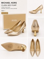 Michael Kors Pale Gold Metallic Faux Leather ...