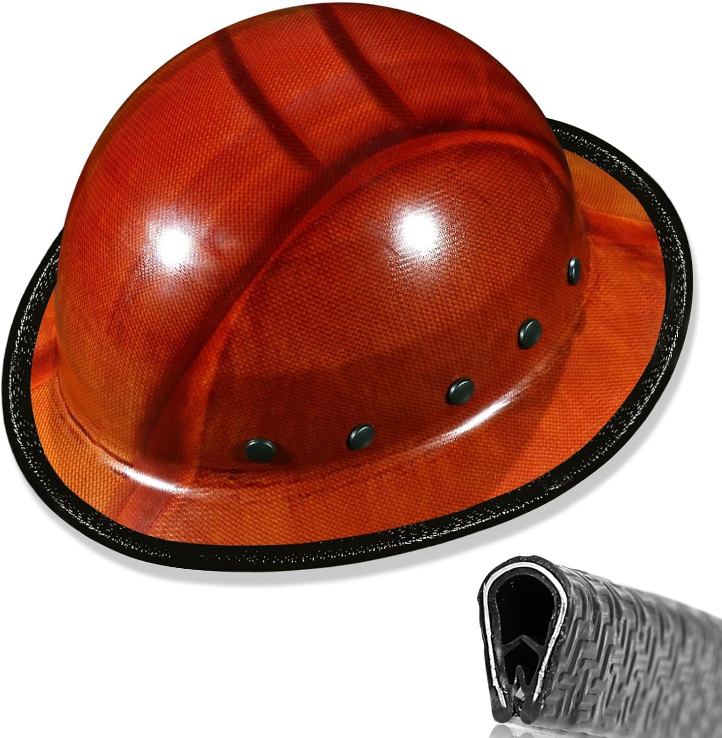 Full Brim Hard Hat Guard, Accessories, Strengthen Medium, Black