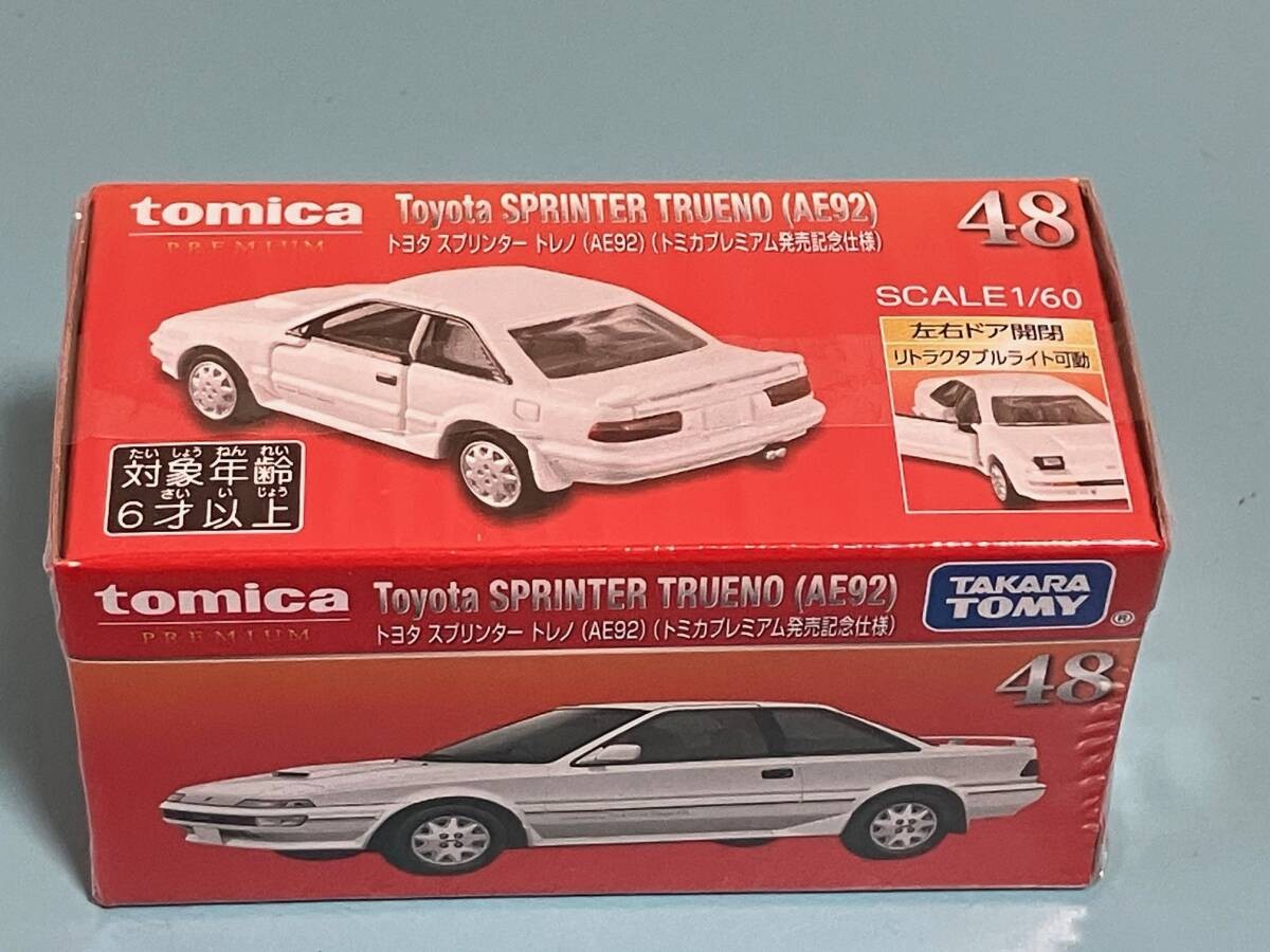 Tomica Premium 48 Toyota Sprinter Trueno AE92 Launch Commemorative Edition