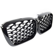 K�hlergrill Frontgrill Schwarz Glanz passend f�r BMW X3 G01 X4 G02 2021-