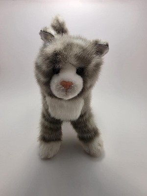 Douglas Zipper Gray Tabby Cat Plush Stuffed Animal Cuddle Toys (9 inch)