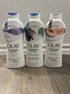 Olay Ultra Moisture Hydratant Body Wash Sea Minerals Coconut Oil 22fl oz, 3pack 